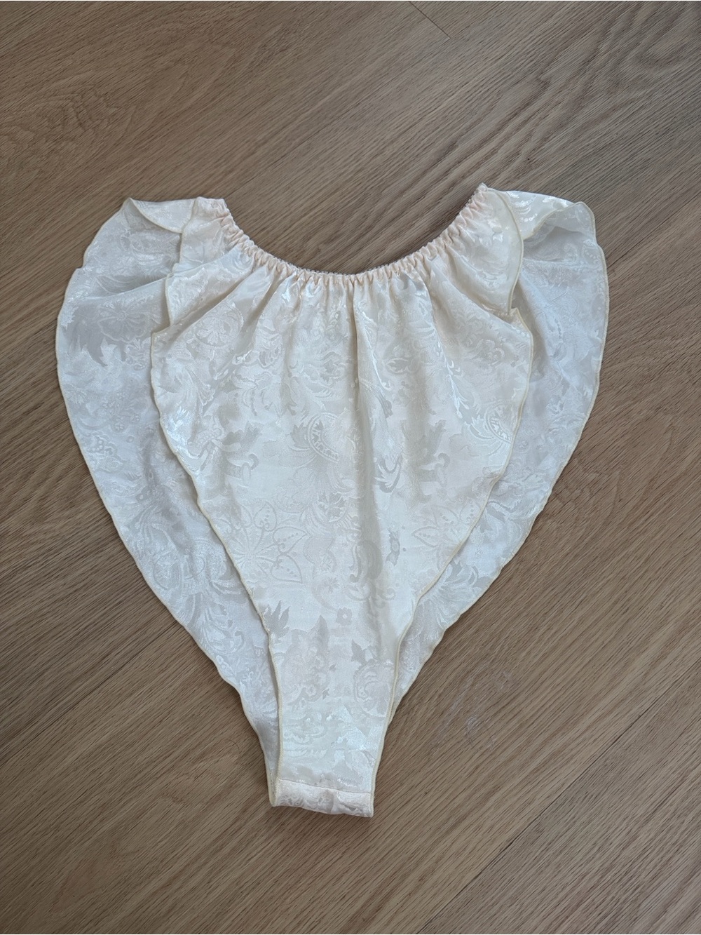 Vintage Gold Label Victoria's Secret Jacquard High Cut Panty S